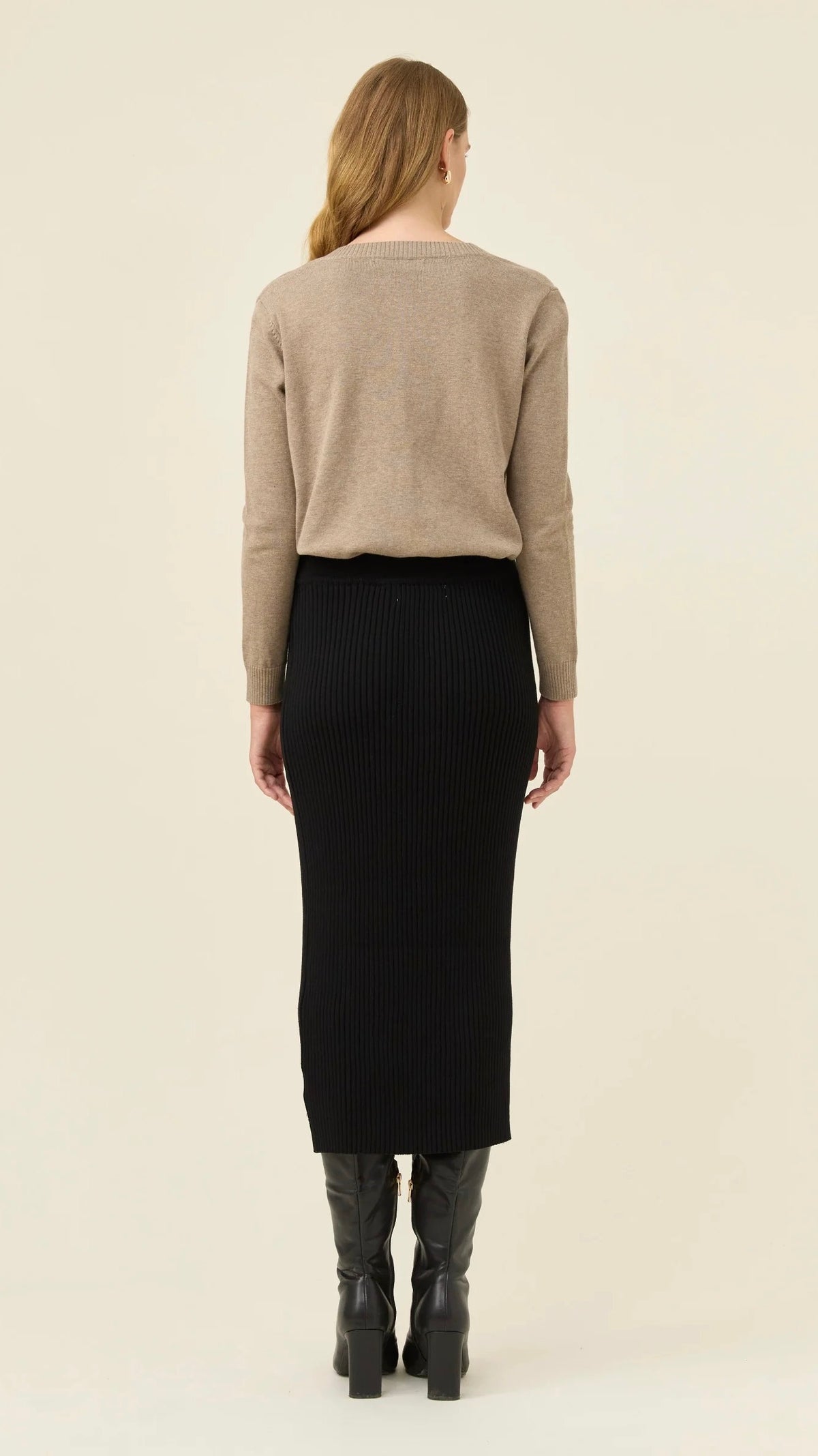 Juno Knit Skirt Onyx