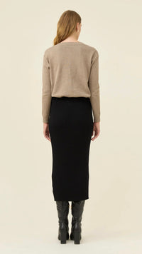 Juno Knit Skirt Onyx
