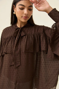 Della Blouse Chocolate
