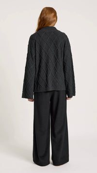 Liora Crop Cardigan Char