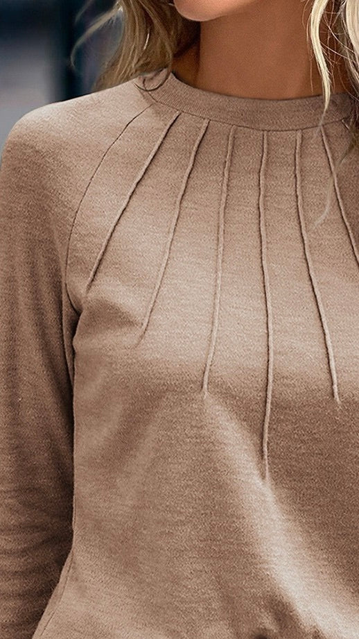 Bridget Raglan Sleeve Knit Top Oat