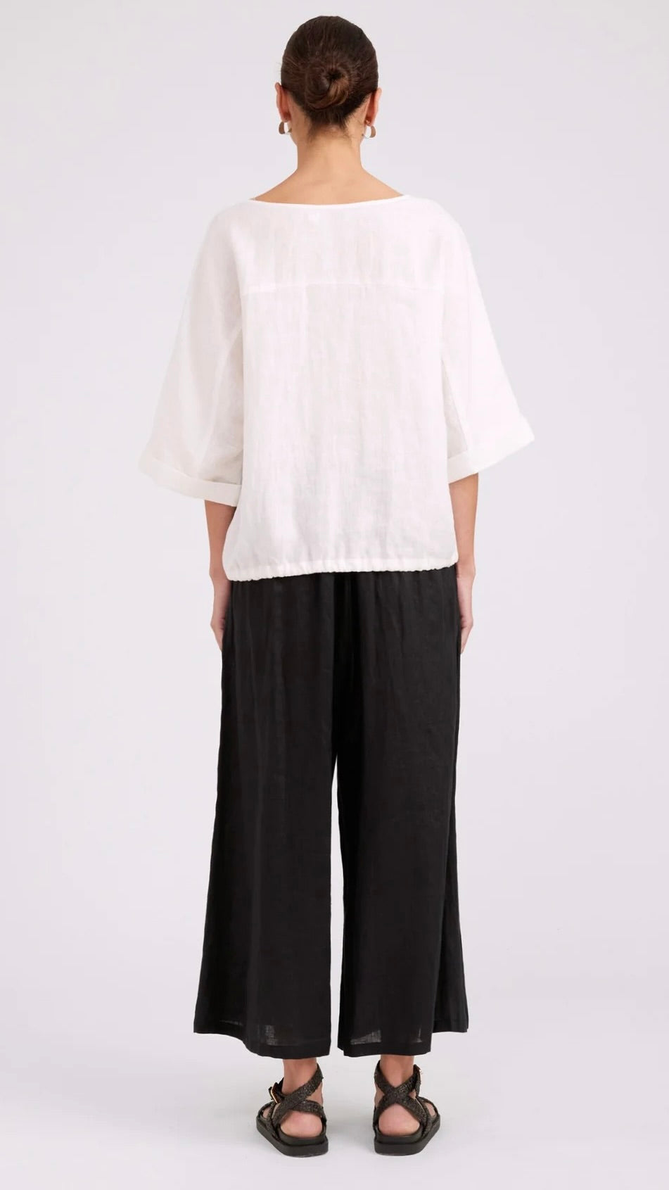 Studio Button Top/Jacket White