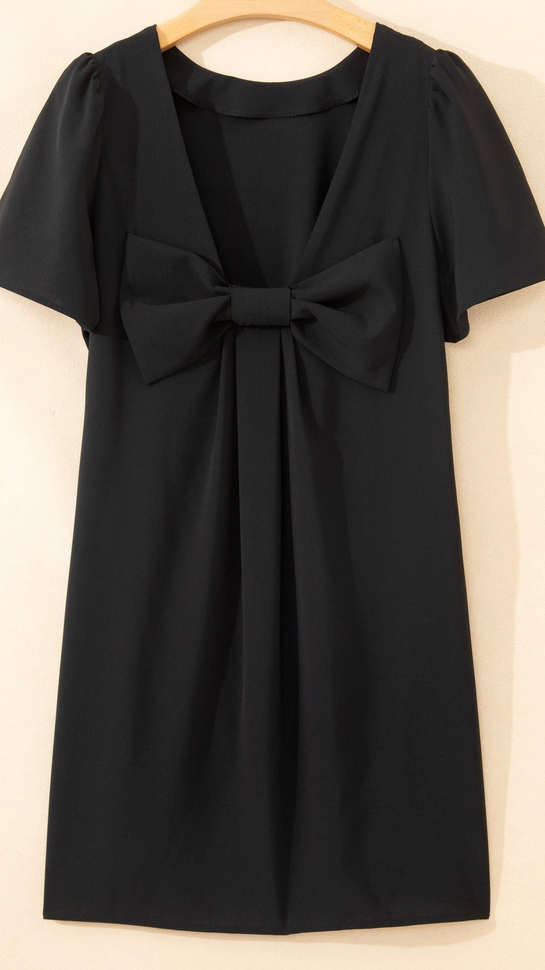 Bow Back Dress Black