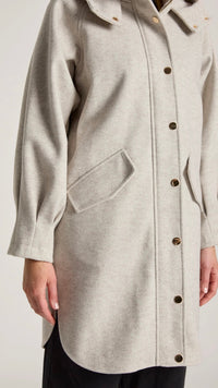 Sable Hood Jacket Bisque