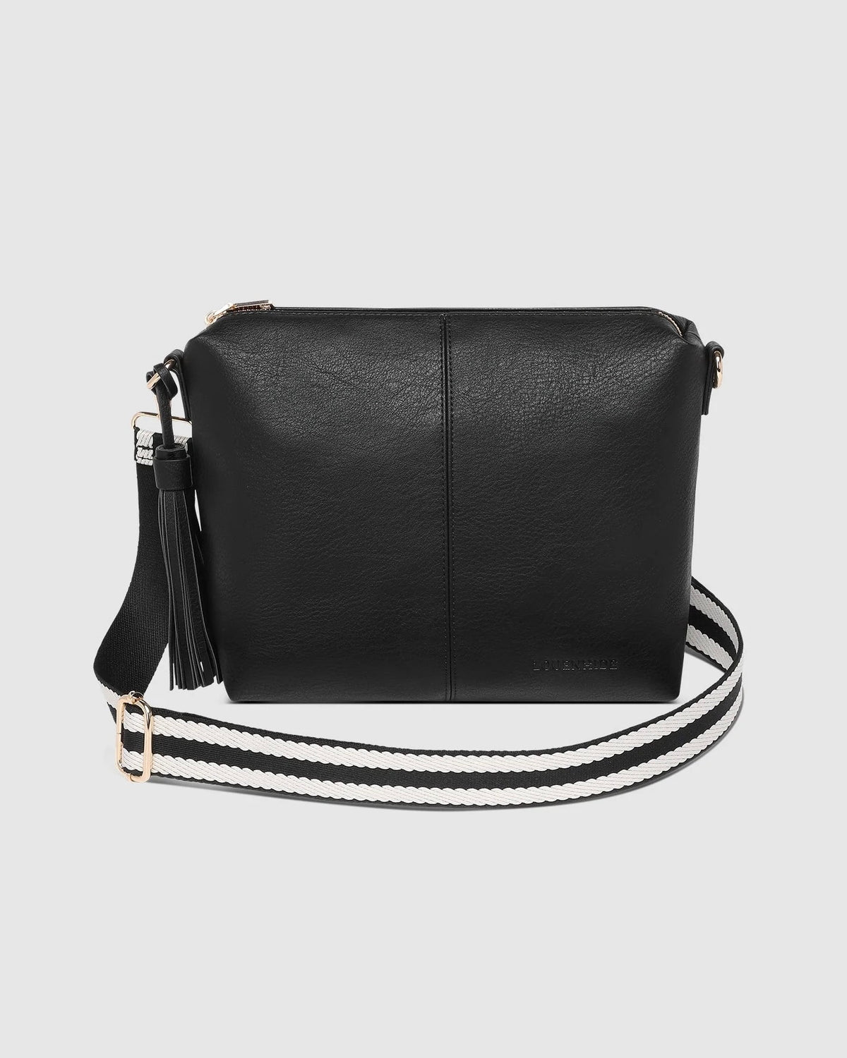 Kasey Stripe Crossbody Bag Black