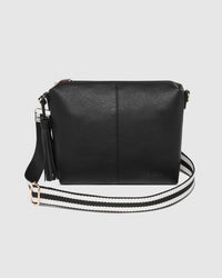 Kasey Stripe Crossbody Bag Black
