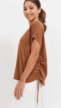 Haiti Tie Knit Top Tan