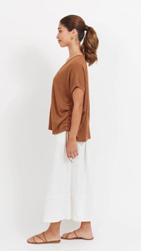 Haiti Tie Knit Top Tan