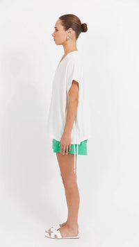 Haiti Tie Knit Top White