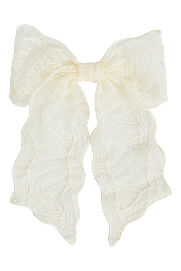 Eris Bow Clip Ivory Lace