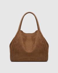 Sutton Suedette Shoulder Bag Tan