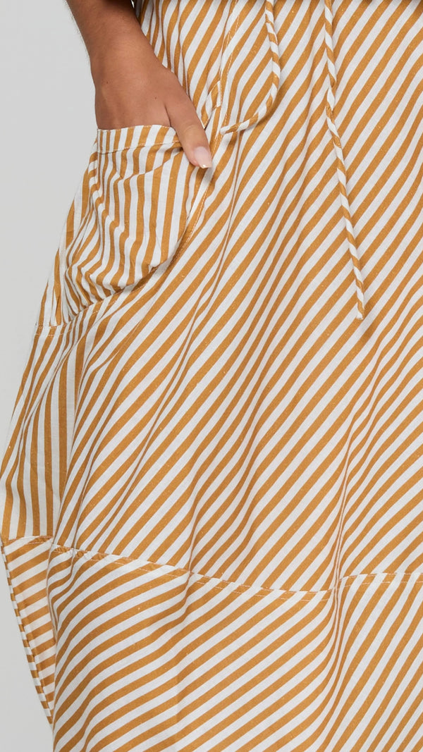 Guru Skirt Mustard Stripe