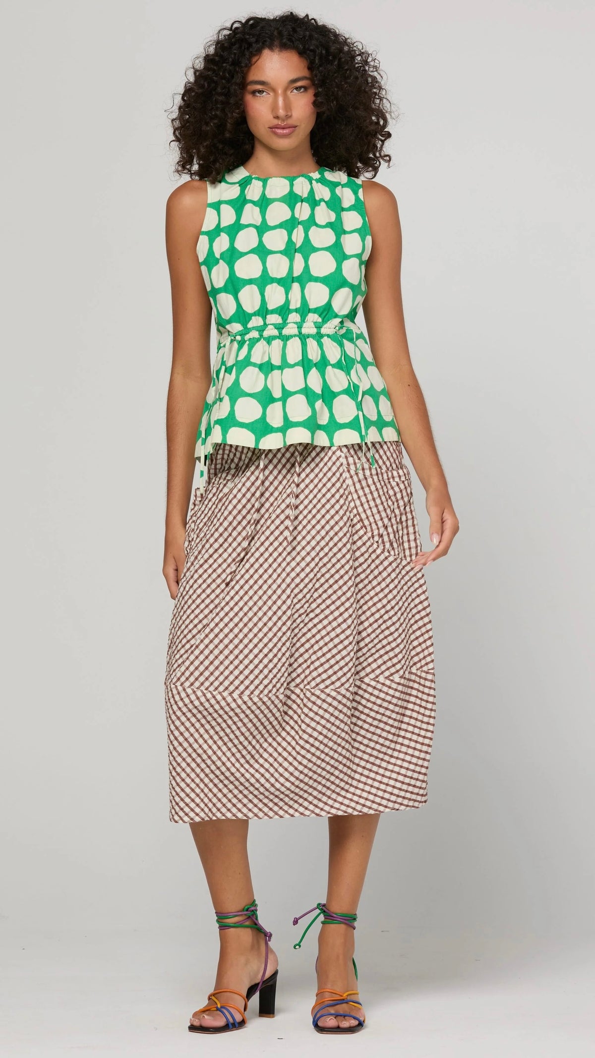 Guru Skirt Cocoa Gingham