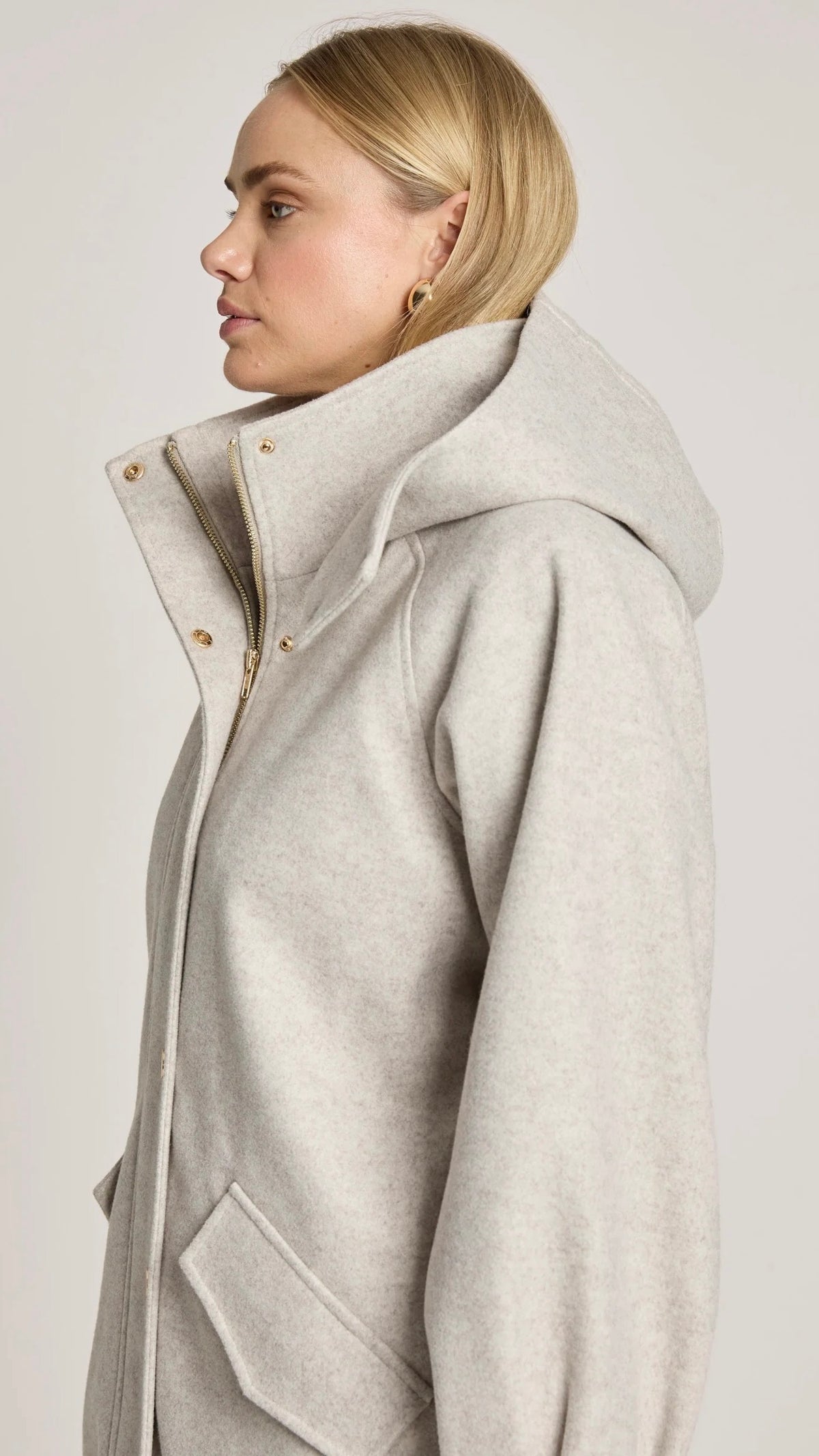 Sable Hood Jacket Bisque