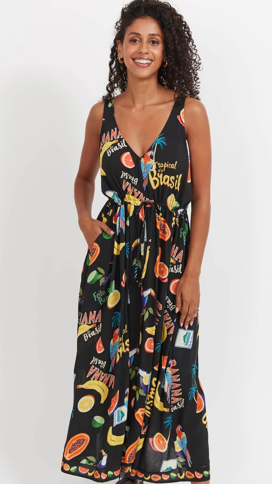 Cabana Tie Dress Brasil Black