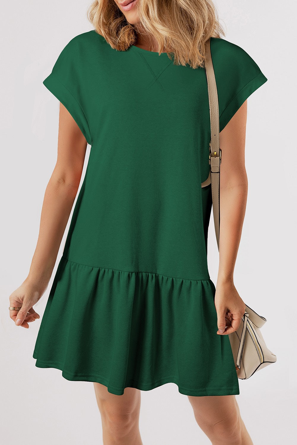 Summer Breeze Ruffle Dress Green