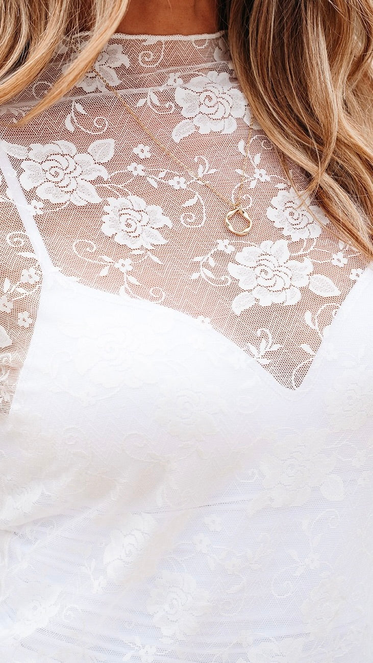 Midnight Mesh Top White