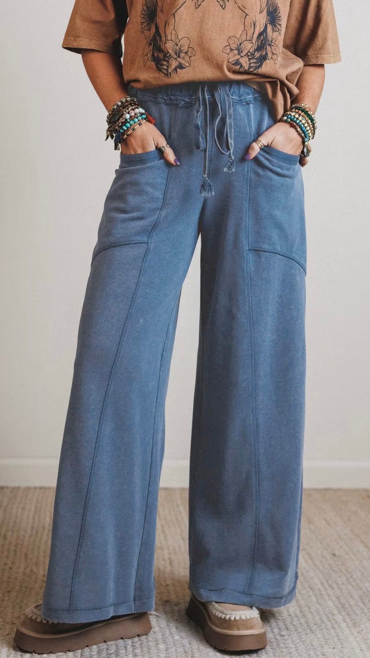 Western Wide Leg Track Pant