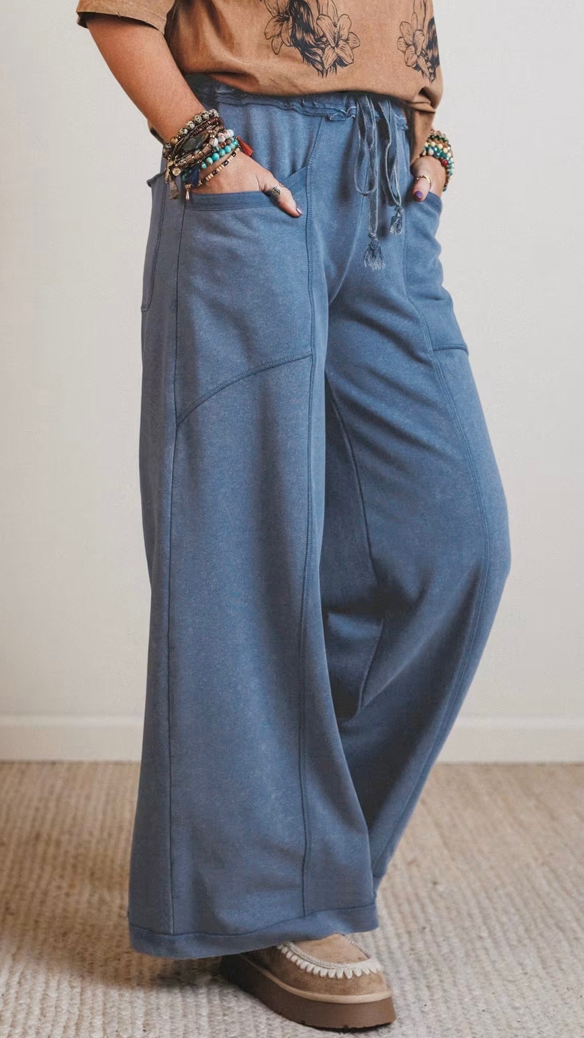 Western Wide Leg Track Pant