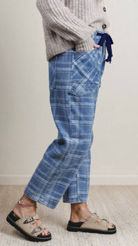 Plaid Drawstring Barrel