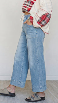 Wanda Wide Leg Drawstring Jeans