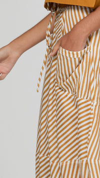 Guru Skirt Mustard Stripe