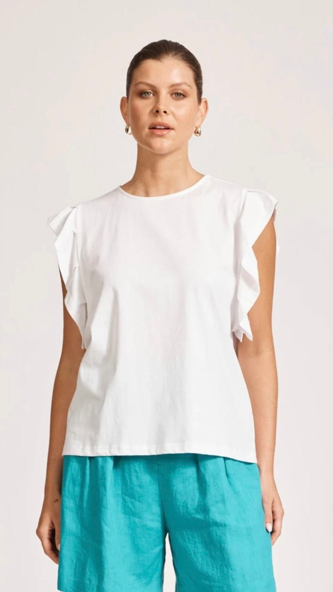 Francia Frill Tank White