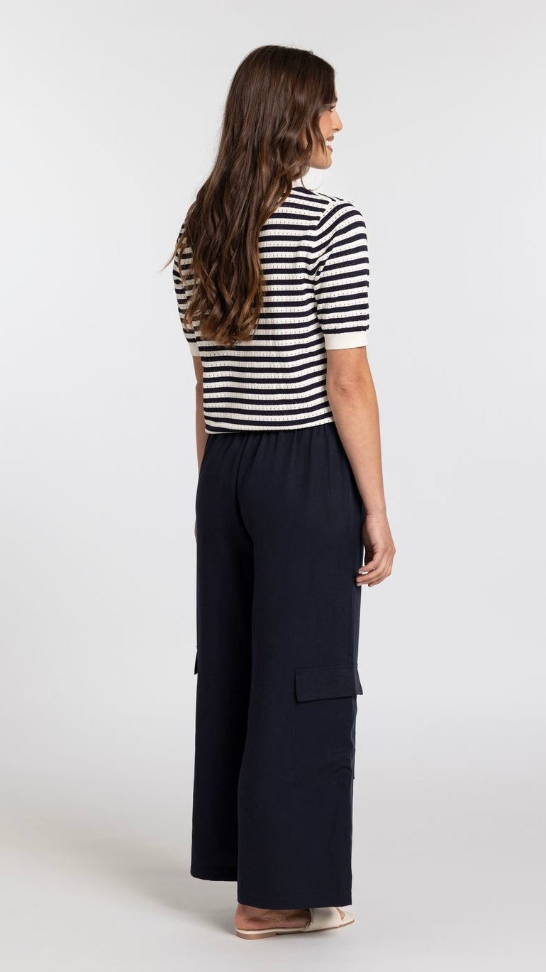 Sian Top Navy Oat