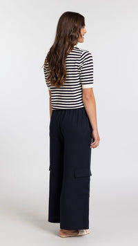 Sian Top Navy Oat