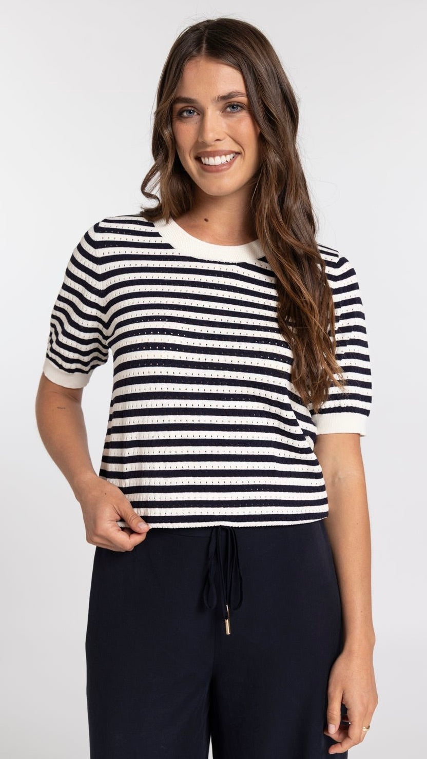 Sian Top Navy Oat