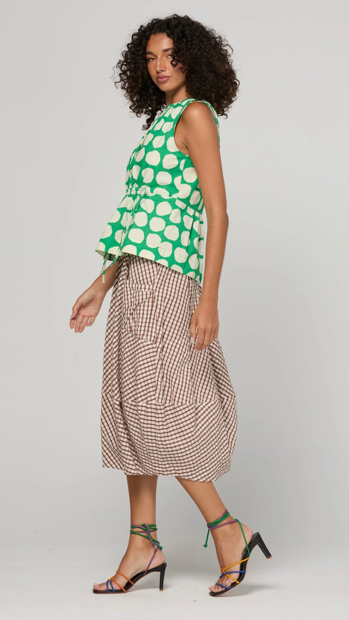 Guru Skirt Cocoa Gingham