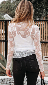 Midnight Mesh Top White