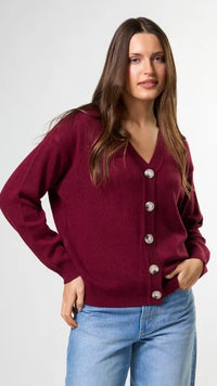 Academy Cardigan Oxblood