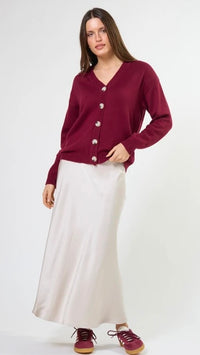 Academy Cardigan Oxblood