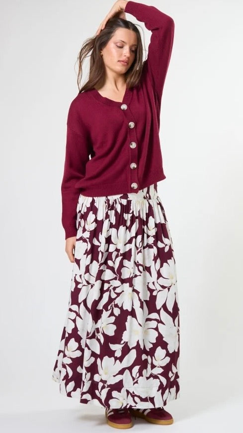 Academy Cardigan Oxblood