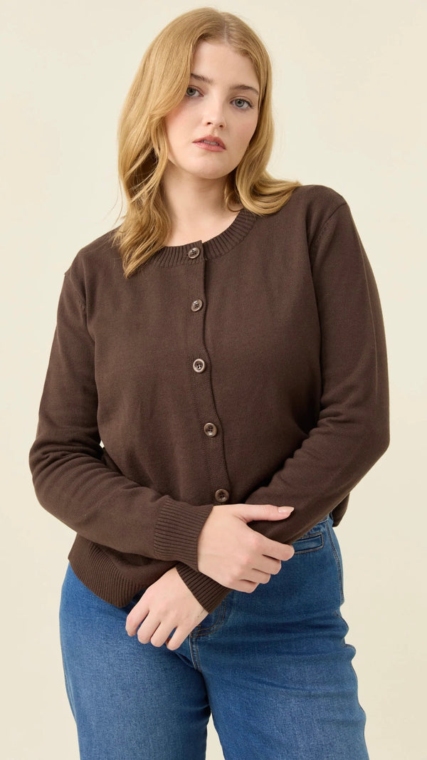 Darby Cardigan Chocolate