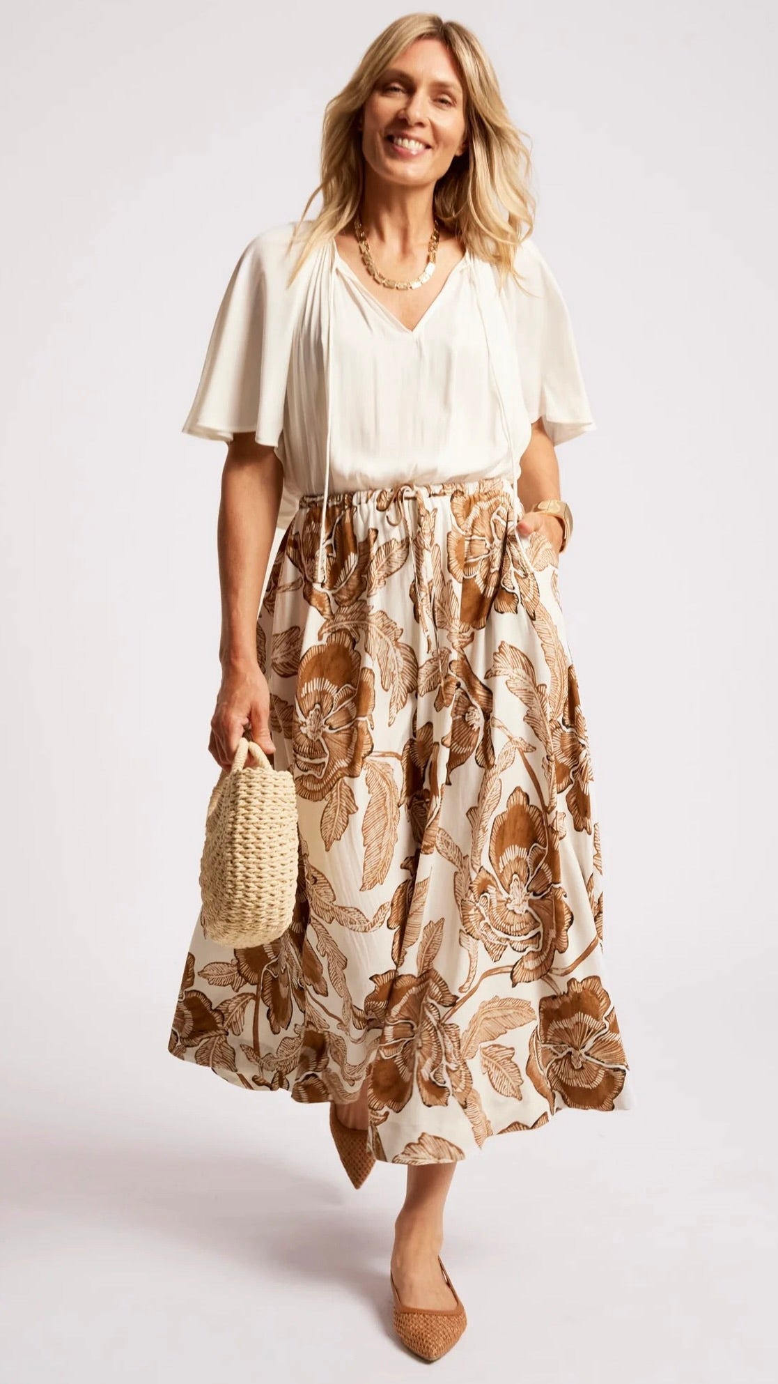 Gaia Maxi Skirt Dune