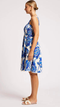 Giai Shirred Tank Dress Azure
