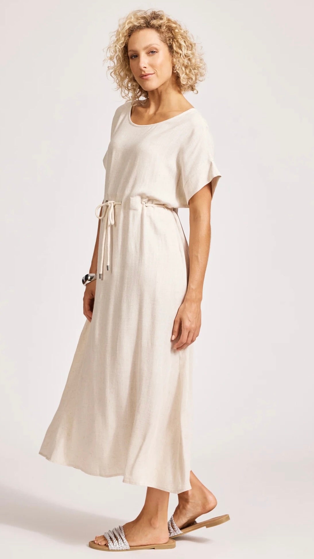 Alesia Rope Tie Dress Tusk