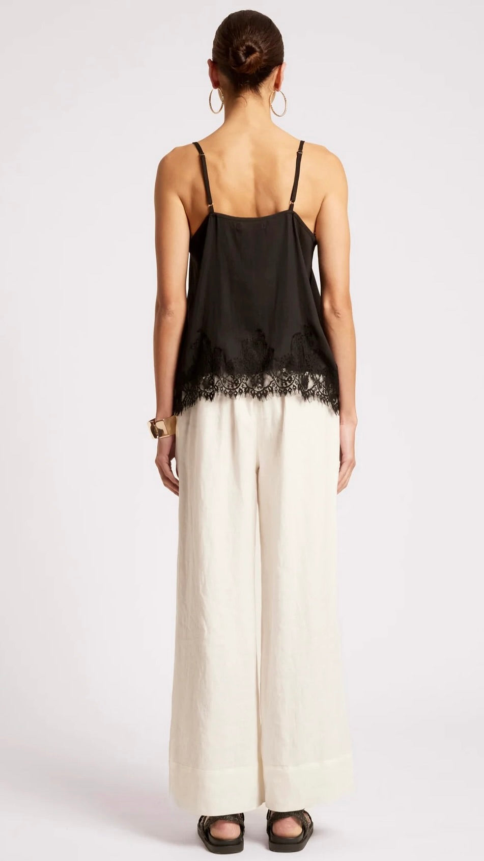 Drift Lace Tank Black