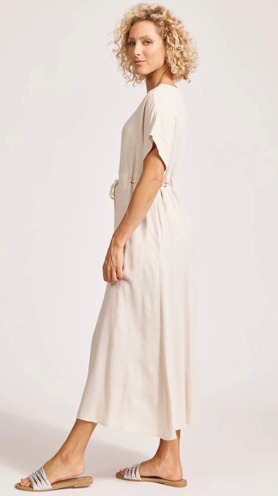 Alesia Rope Tie Dress Tusk