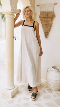 Maris Splice Tank Maxi Dress Tusk Black