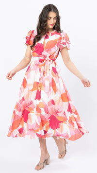 Coastal Maxi Dress Pink Peach