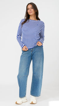 Mondo Knit Cobalt Stripe