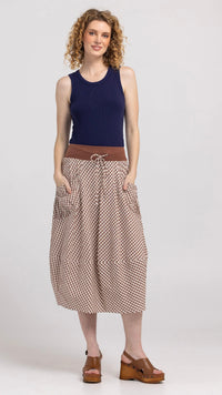 Guru Skirt Cocoa Gingham