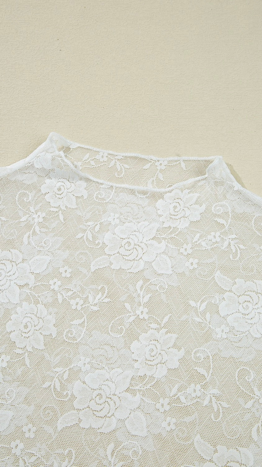 Midnight Mesh Top White