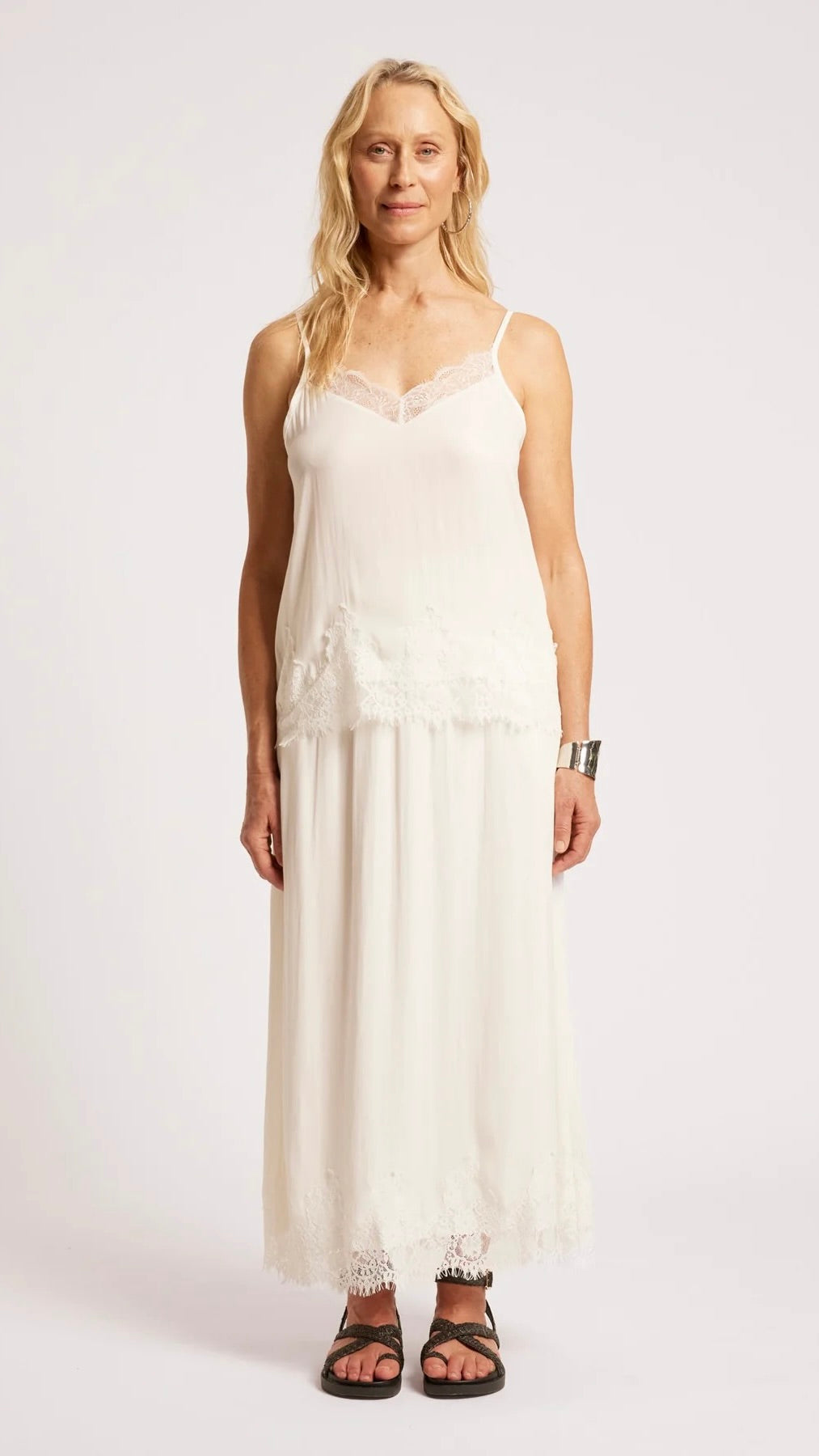 Drift Lace Tank White