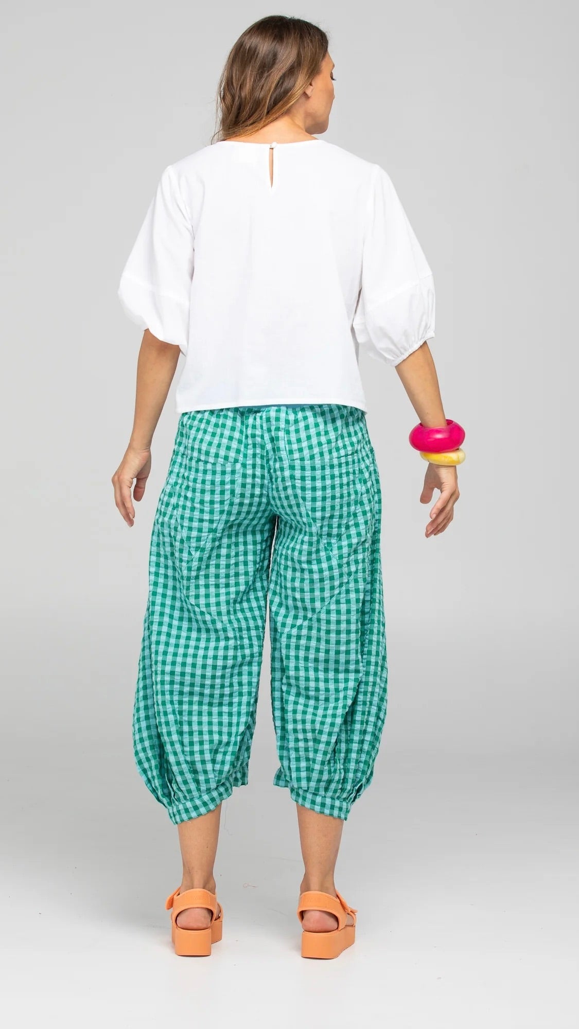 Guru Pant Green Seersucker