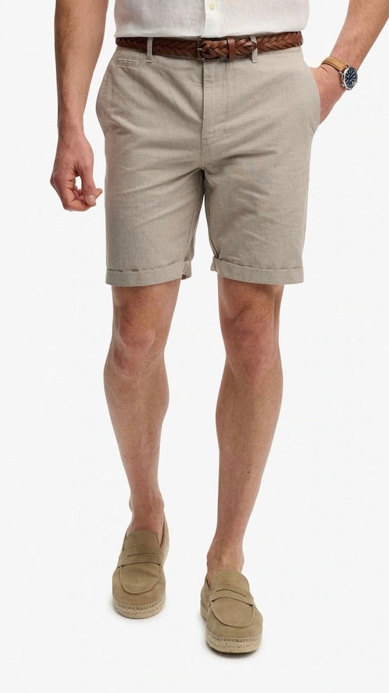 Superdry Premium Textured Chino Tan Houndstooth
