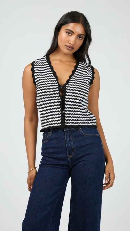 Eve Stripe Knit Vest